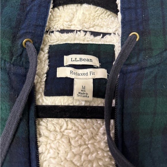 L.L. Bean Plaid Jacket with Sherpa Lining - Picture 3 of 3